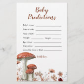 Herfst Boho Mushroom Floral Baby Prediccard (Voorkant)