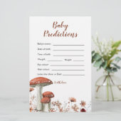 Herfst Boho Mushroom Floral Baby Prediccard (Staand voorkant)