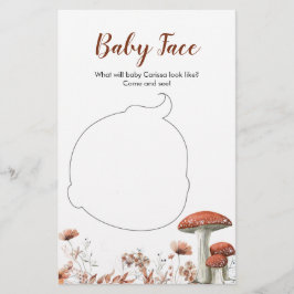 Herfst Boho Mushroom Floral Baby shower Baby