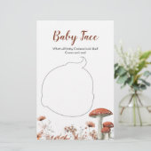 Herfst Boho Mushroom Floral Baby shower Baby (Staand voorkant)
