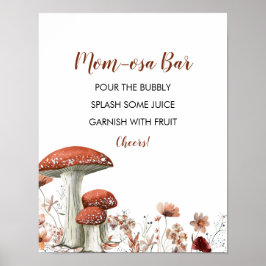 Herfst Boho Mushroom Floral Baby shower Mam-osa Ba Poster