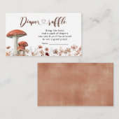 Herfst Boho Mushroom Floral Diaper Raffle Card Informatiekaartje (Voorkant / Achterkant)