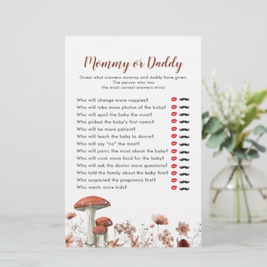 Herfst Boho Mushroom Floral Mouse of Dad Games (Staand voorkant)