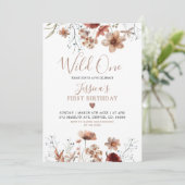 Herfst Boho onze kleine wilde is een uitnodiging o (Staand voorkant)