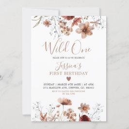 Herfst Boho onze kleine wilde is een uitnodiging o