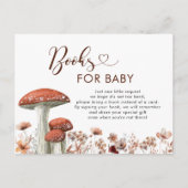 Herfst Boho Paddenstoel Bloem Boeken Voor Baby Uitnodiging Briefkaart (Voorkant)