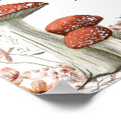 Herfst Boho paddenstoel Floral zeg niet Baby Poster (Hoek)