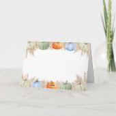 Herfst Boho Pampas Gras Bedankkaart | Val (Achterkant)