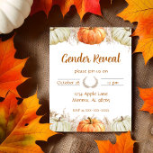 Herfst Boho Pampas Gras Geslacht Reveal Uitnodigin Kaart