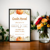 Herfst Boho Pampas Gras Geslacht Reveal Uitnodigin Kaart