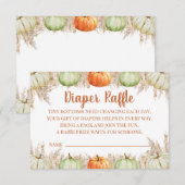 Herfst Boho Pampas Gras Luier Raffle Kaart (Voorkant / Achterkant)