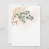 Herfst Boho Pampas Grass Little Pumpkin Baby showe Kaart (Achterkant)