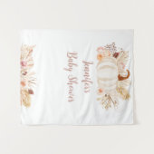 Herfst Boho Pompoen Baby shower Achtergrond Wandkleed (Voorkant (horizontaal))