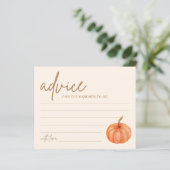 Herfst Boho Pompoen Baby shower Advies Kaart (Staand voorkant)