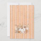 Herfst Boho pompoen Baby shower Kaart (Achterkant)