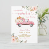 Herfst Boho Pompoen Baby Shower Kaart (Staand voorkant)