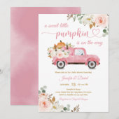 Herfst Boho Pompoen Baby Shower Kaart (Voorkant / Achterkant)