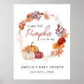 Herfst Boho pompoen Baby shower Poster (Voorkant)