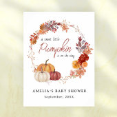 Herfst Boho pompoen Baby shower Poster
