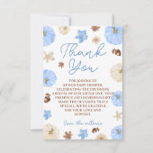 Herfst Boho pompoen blauw Baby shower dank u kaart (Voorkant)