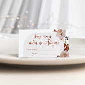 Herfst boho pompoen hoeveel snoepjes omhullingskaa informatiekaartje