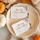 Herfst boho pompoen hoeveel snoepjes omhullingskaa informatiekaartje