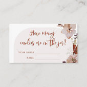 Herfst boho pompoen hoeveel snoepjes omhullingskaa informatiekaartje (Voorkant)