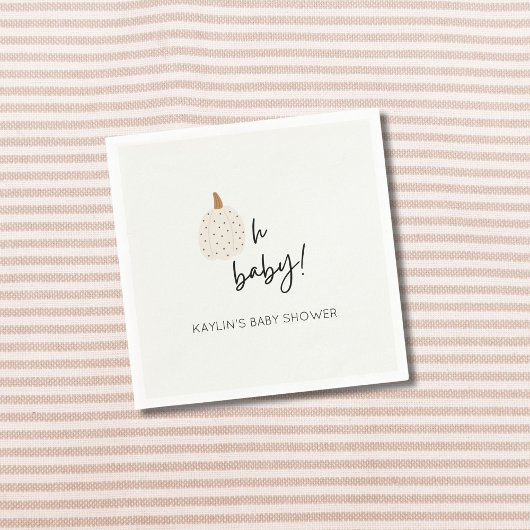 Herfst Boho Pompoen Oh Baby shower Aangepaste Serv Servet