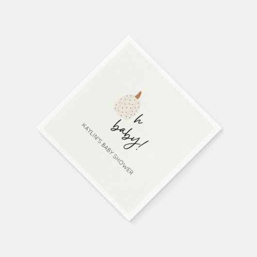 Herfst Boho Pompoen Oh Baby shower Aangepaste Serv Servet (Hoek)