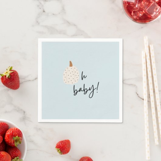 Herfst Boho pompoen Oh Baby shower servet (Insitu)