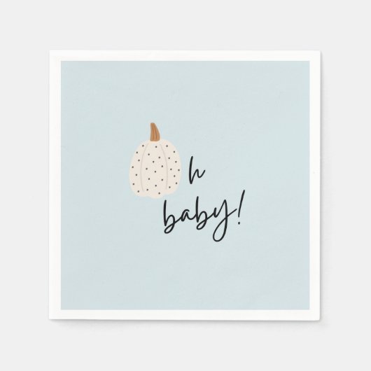 Herfst Boho pompoen Oh Baby shower servet (Voorkant)