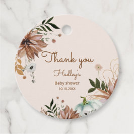 Herfst Boho pumpkin baby shower bedankt u Bedankjes Labels