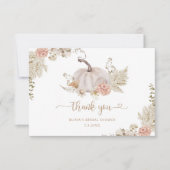 Herfst Boho pumpkin vrijgezellenfeest dank u uw ka Kaart (Voorkant)