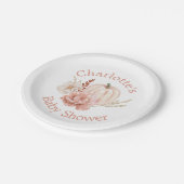 Herfst Boho Pumpkin Waterverf Floral Baby shower Papieren Bordje