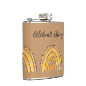 Herfst Boho Regenboog Fles Heupfles (Rechts)