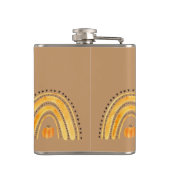 Herfst Boho Regenboog Fles Heupfles (Achterkant)