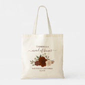 Herfst Boho Rozen Elegante Ere-dame Trouw- Tote Bag (Achterkant)