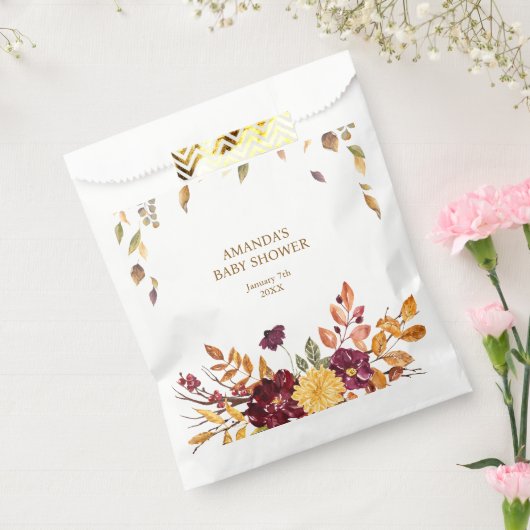 Herfst boho Rustic Baby shower Bedankzakje (Gezegeld)