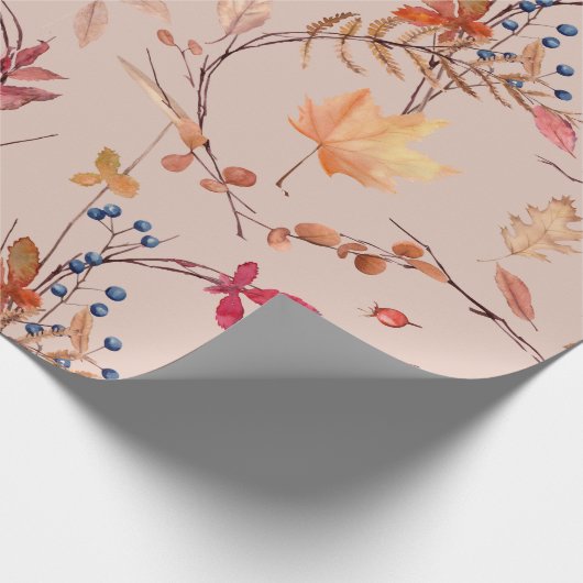 Herfst boho Rustic Baby shower Cadeaupapier (Hoek)