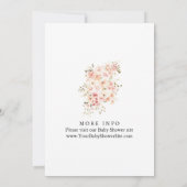 Herfst Boho Rustic Baby shower Kaart (Achterkant)