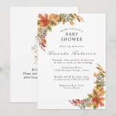 Herfst Boho Rustic Baby shower Kaart (Voorkant / Achterkant)