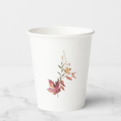 Herfst boho Rustic Baby shower Papieren Bekers (Achterkant)