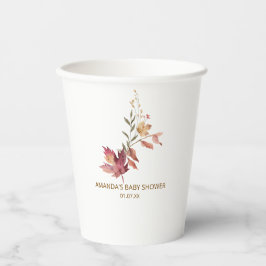 Herfst boho Rustic Baby shower Papieren Bekers