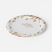 Herfst boho Rustic Baby shower Papieren Bordje (Gekanteld)