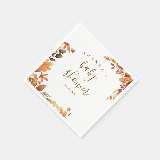 Herfst boho Rustic Baby shower Servet (Hoek)