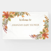 Herfst boho Rustic Baby shower Spandoek (Horizontaal)