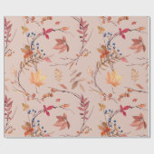 Herfst boho Rustieke Baby Shower Cadeaupapier (Vlak)