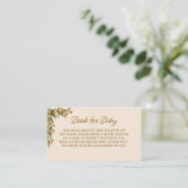 Herfst boho Rustieke Baby Shower Informatiekaartje (Staand voorkant)