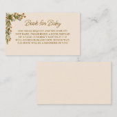 Herfst boho Rustieke Baby Shower Informatiekaartje (Voorkant / Achterkant)