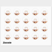 Herfst boho Rustieke Baby Shower Ronde Sticker (Vel)